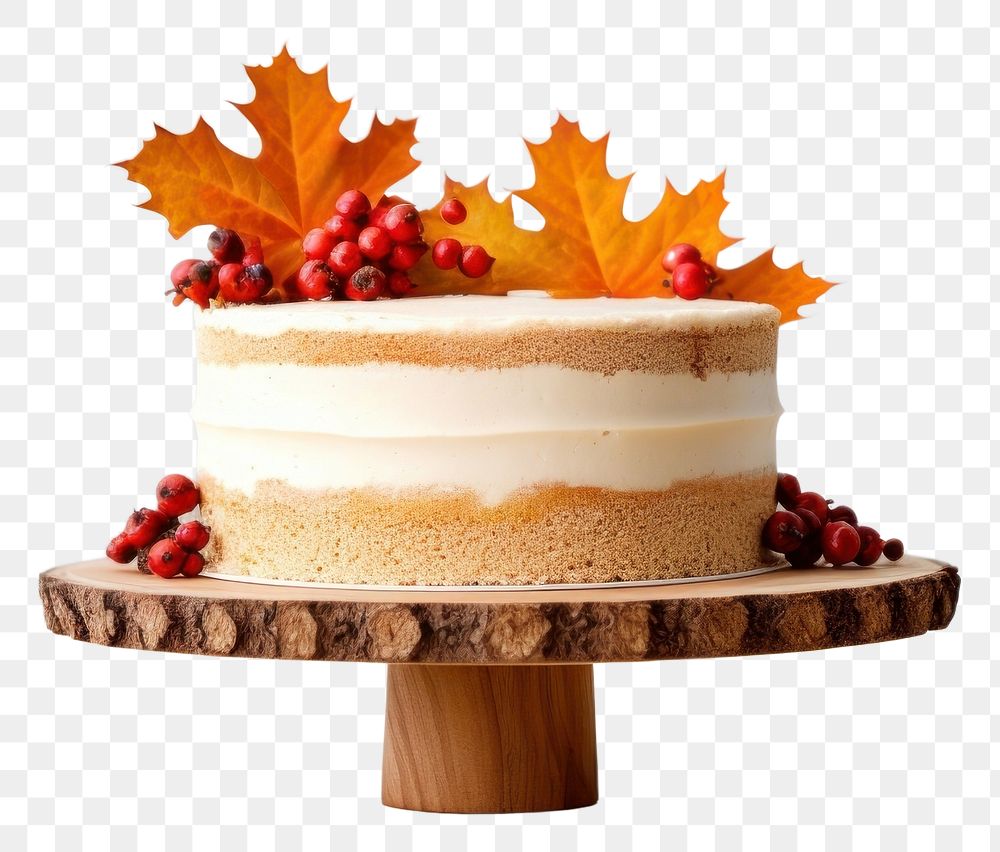 PNG Fall season cake dessert plant food. AI generated Image by rawpixel.