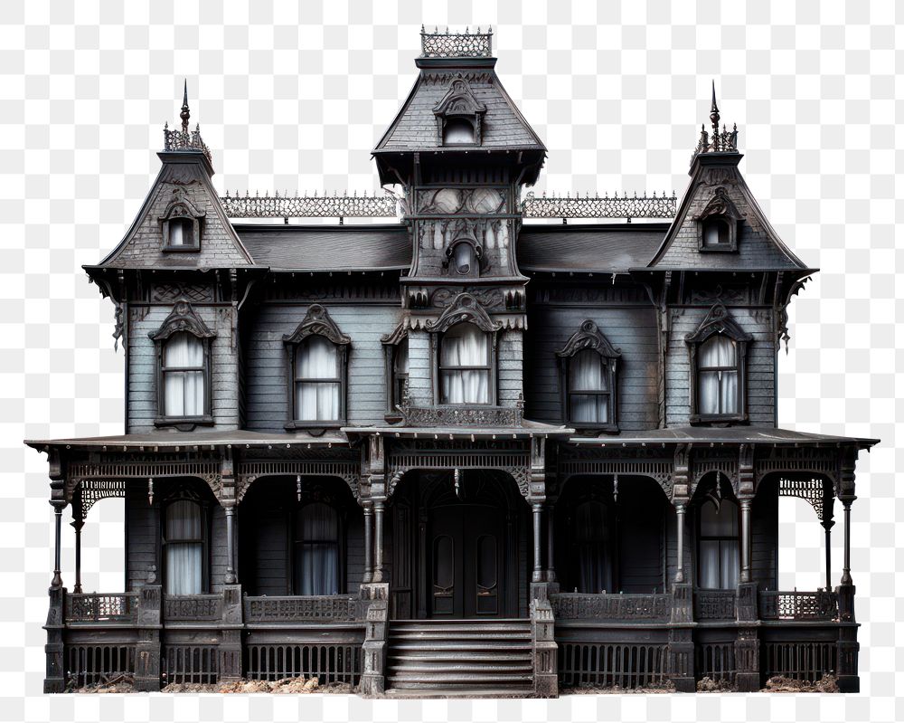 PNG Haunted black mansion architecture building house