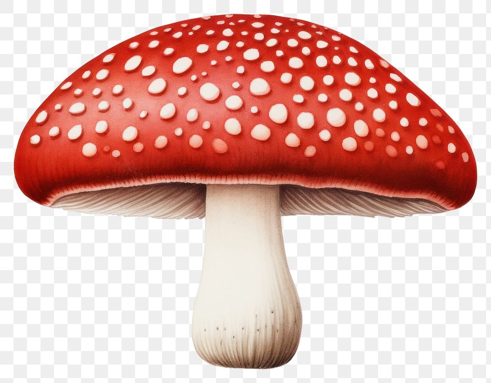PNG Mushroom agaric fungus agaricaceae. AI generated Image by rawpixel.