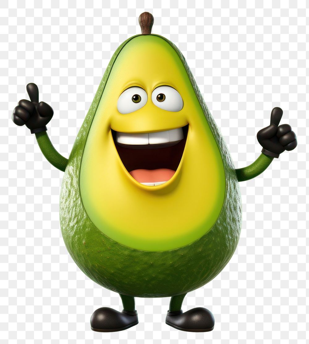 PNG Avocado fruit food anthropomorphic transparent background