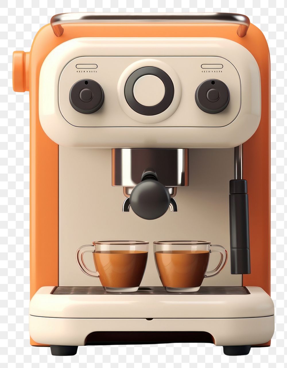 PNG Coffee machine espresso cup coffeemaker. AI generated Image by rawpixel.