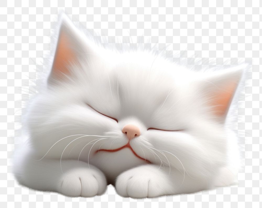 PNG Kitten sleeping mammal animal. AI generated Image by rawpixel.