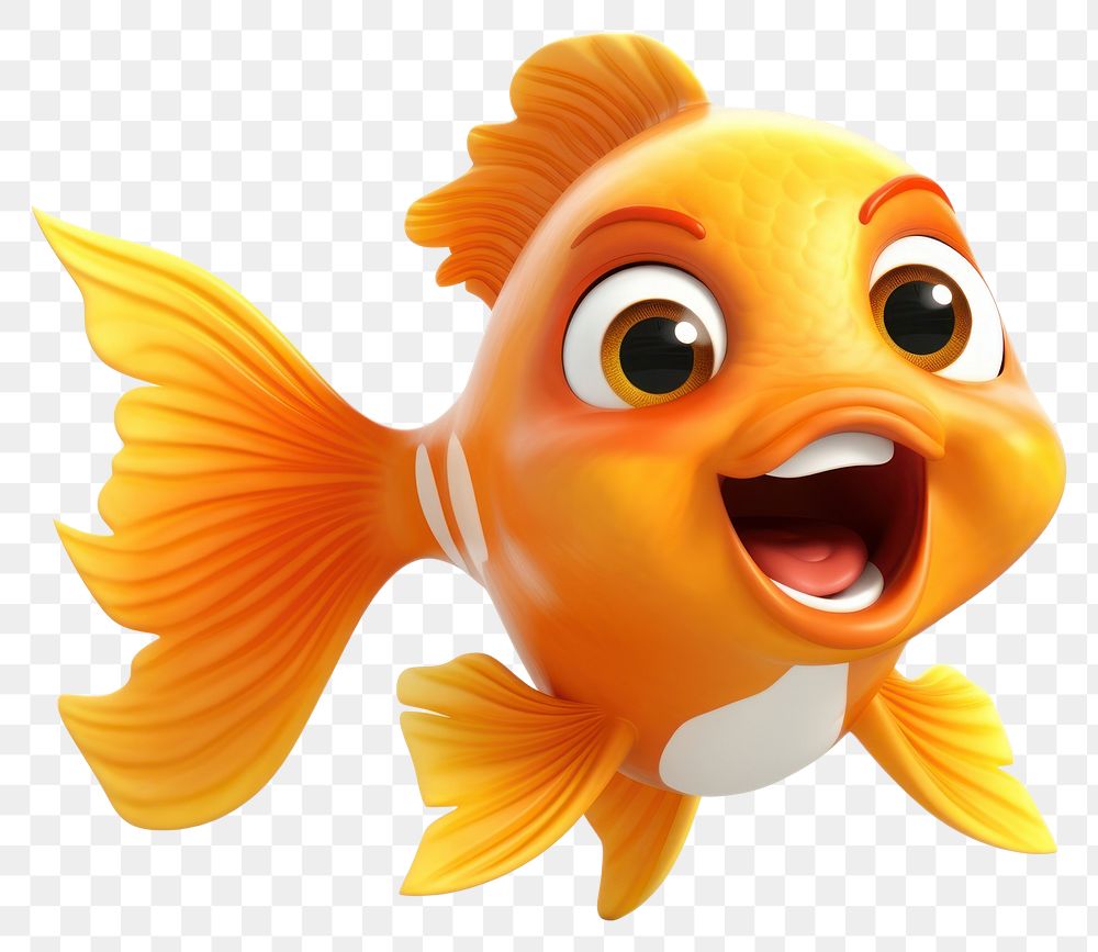 PNG Goldfish cartoon animal pomacentridae. AI generated Image by rawpixel.