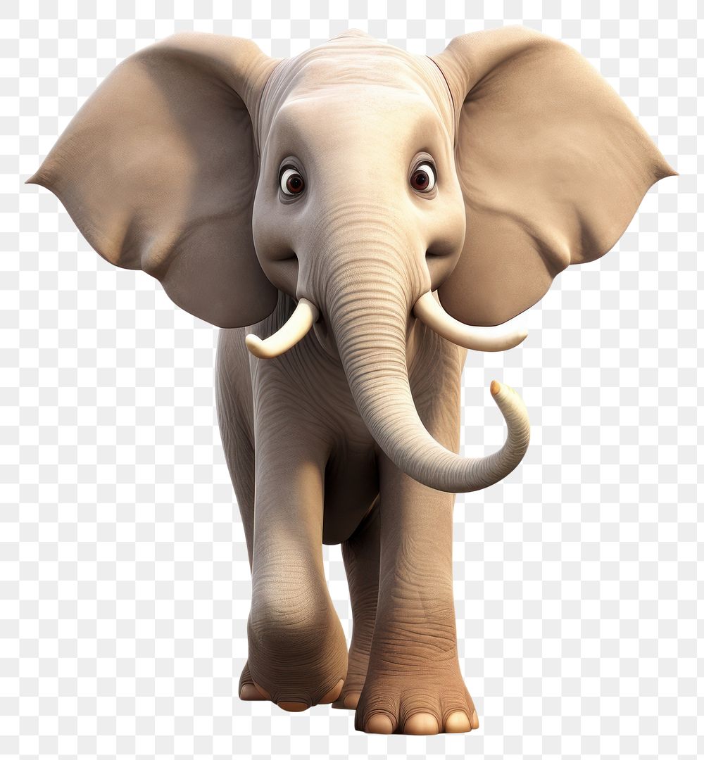 PNG Elephant wildlife cartoon mammal. AI generated Image by rawpixel.