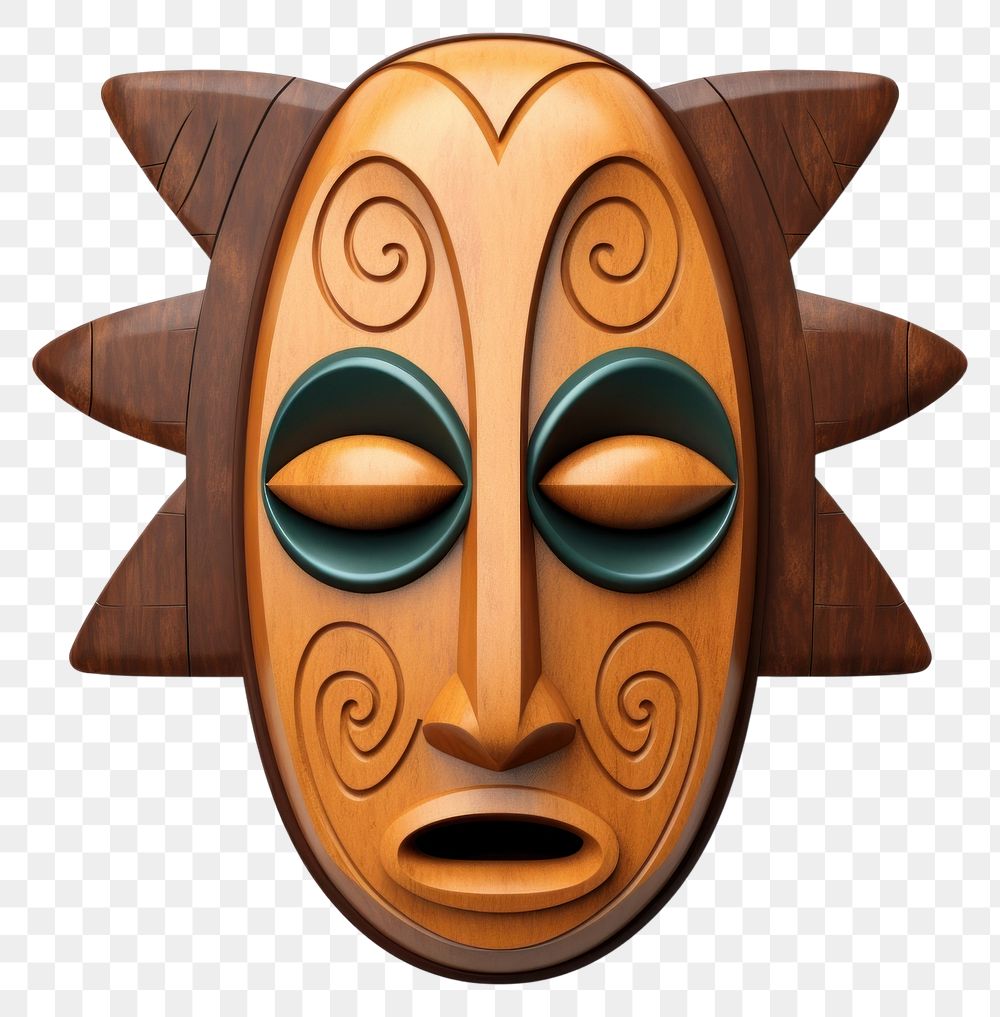 PNG Totem mask wood art. 