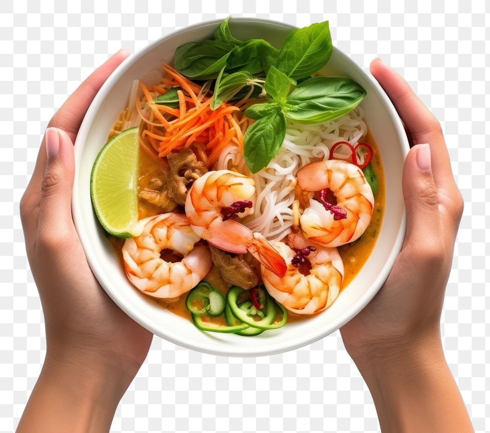 PNG Seafood shrimp plate meal. AI generated Image by rawpixel.