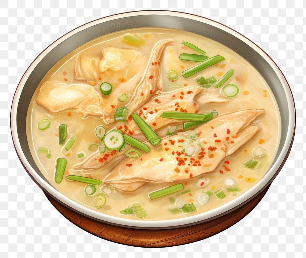 PNG Chicken ginseng soup food meal dish. AI generated Image by rawpixel.