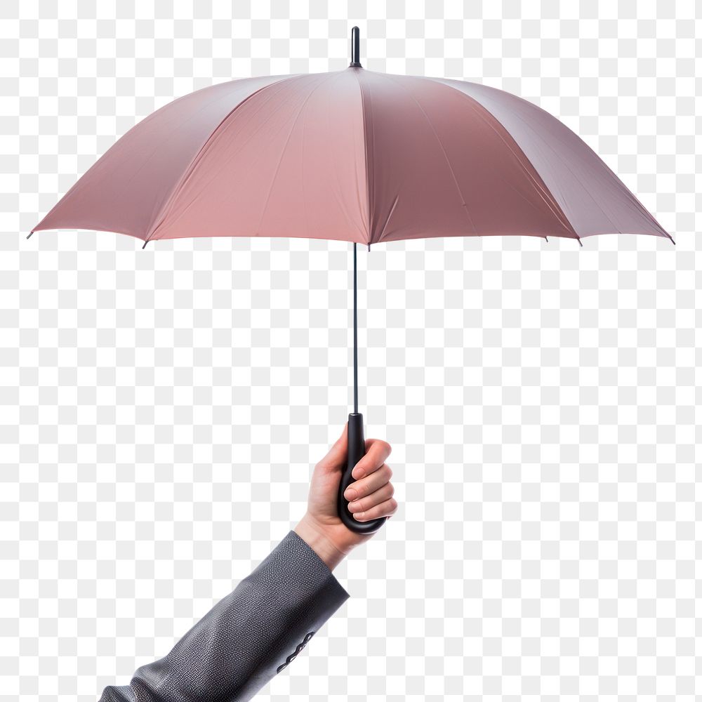 PNG Umbrella hand transparent background sheltering. AI generated Image by rawpixel.