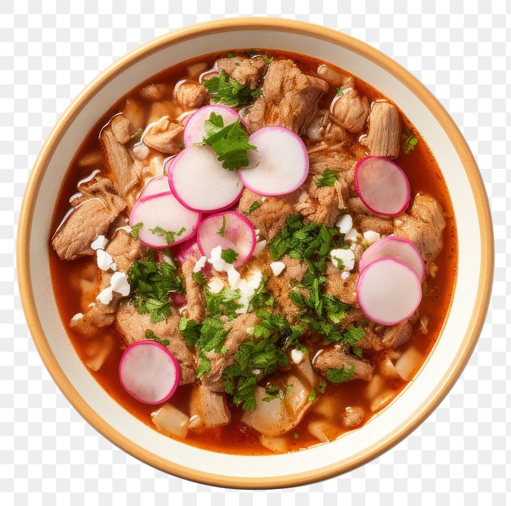 PNG Pozole food soup meal. AI generated Image by rawpixel.