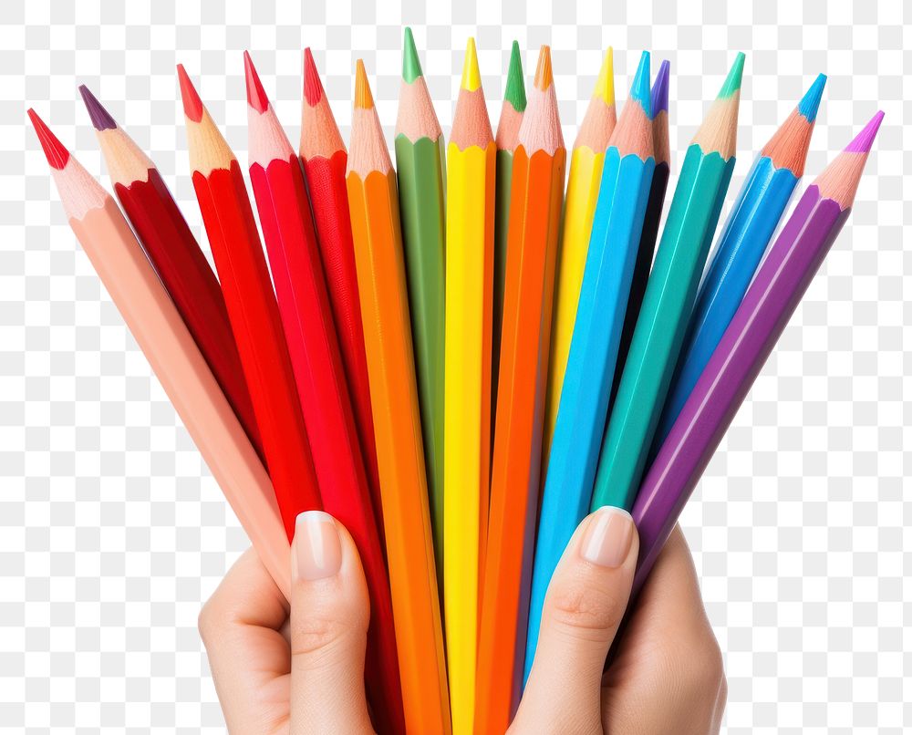 PNG Pencil holding red  