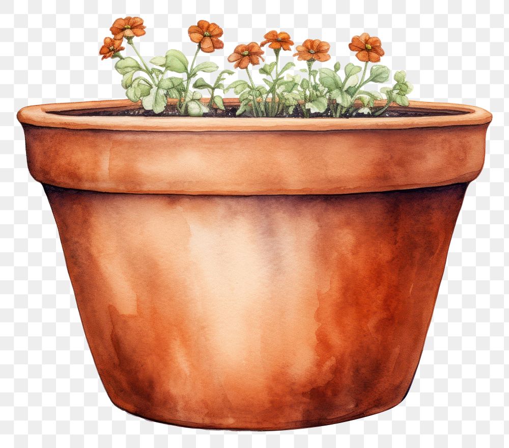 PNG Flowerpot plant vase transparent background. AI generated Image by rawpixel.
