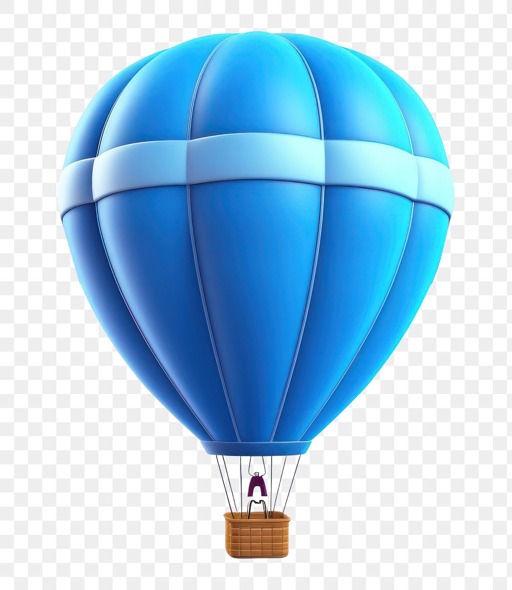 PNG Balloon aircraft vehicle blue. AI generated Image by rawpixel.