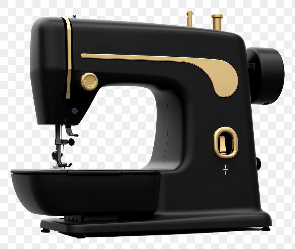 PNG Sewing machine black transparent background. 