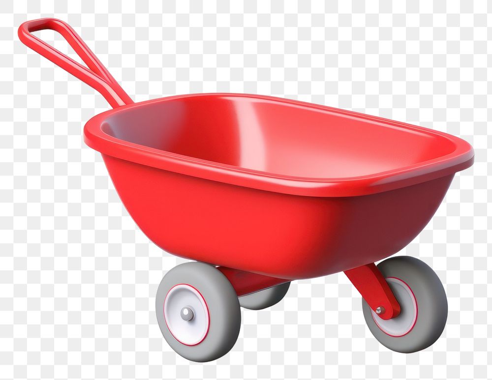 PNG Wheelbarrow vehicle lawn white background. AI generated Image by rawpixel.