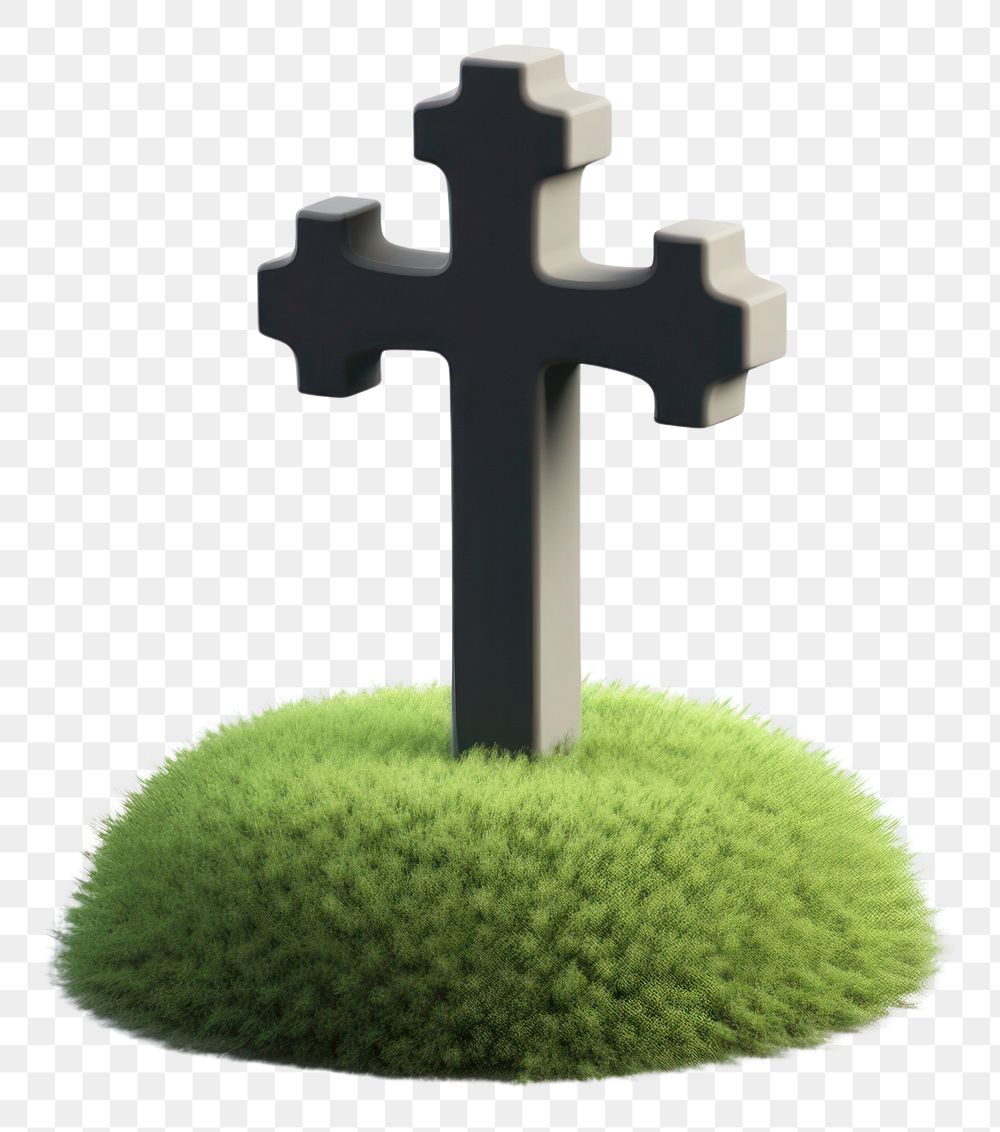 PNG Cross tombstone symbol grave. AI generated Image by rawpixel.
