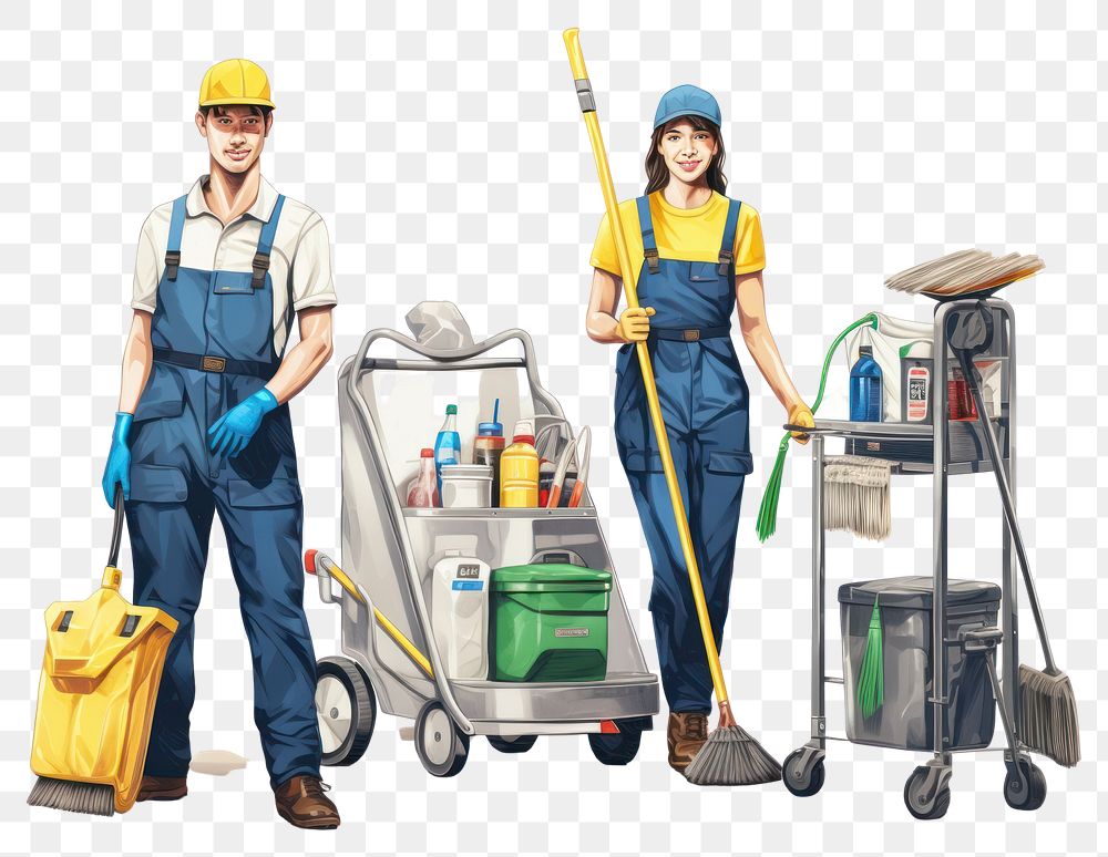 PNG Cleaning hardhat adult togetherness. AI generated Image by rawpixel.