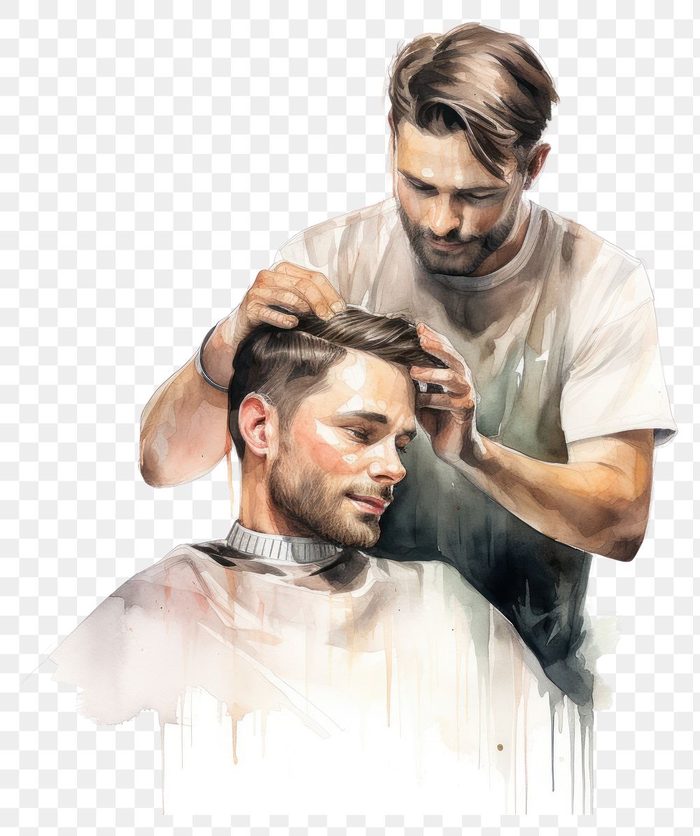 PNG Adult togetherness hairdresser relaxation. AI generated Image by rawpixel.