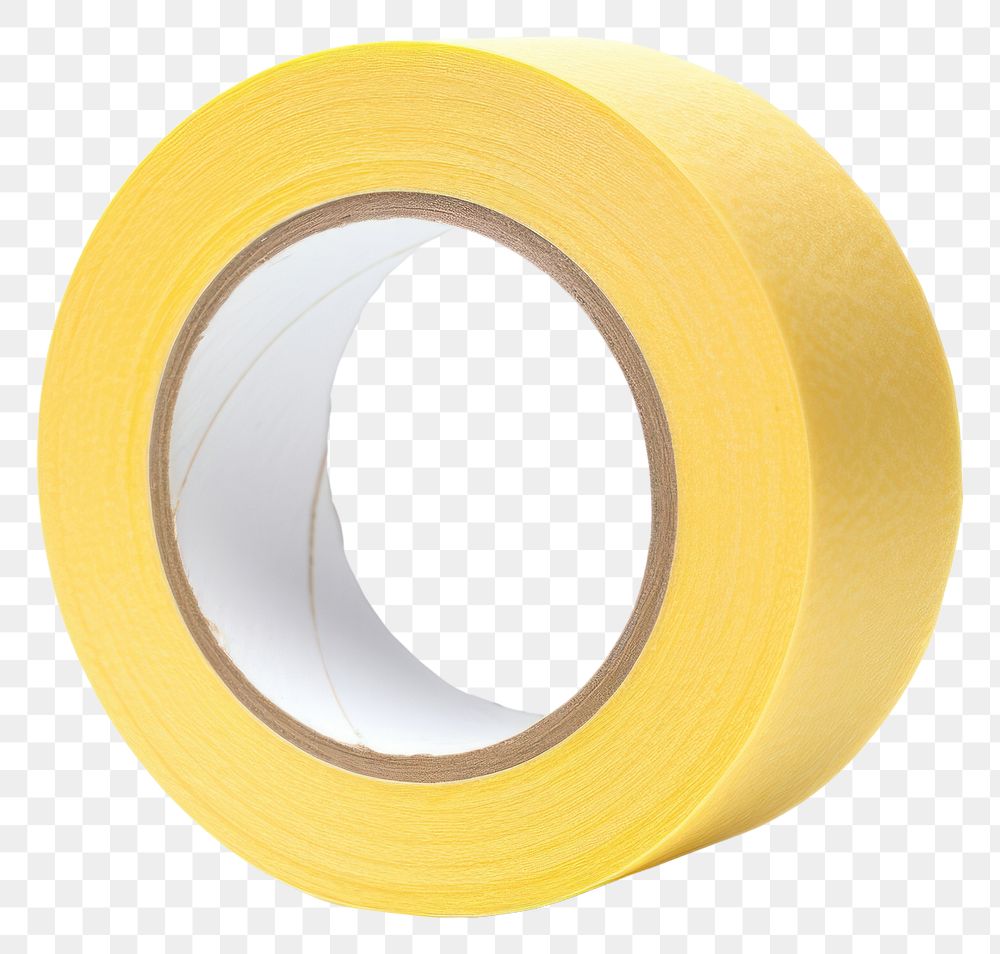 PNG Masking tape white background circle yellow. AI generated Image by rawpixel.