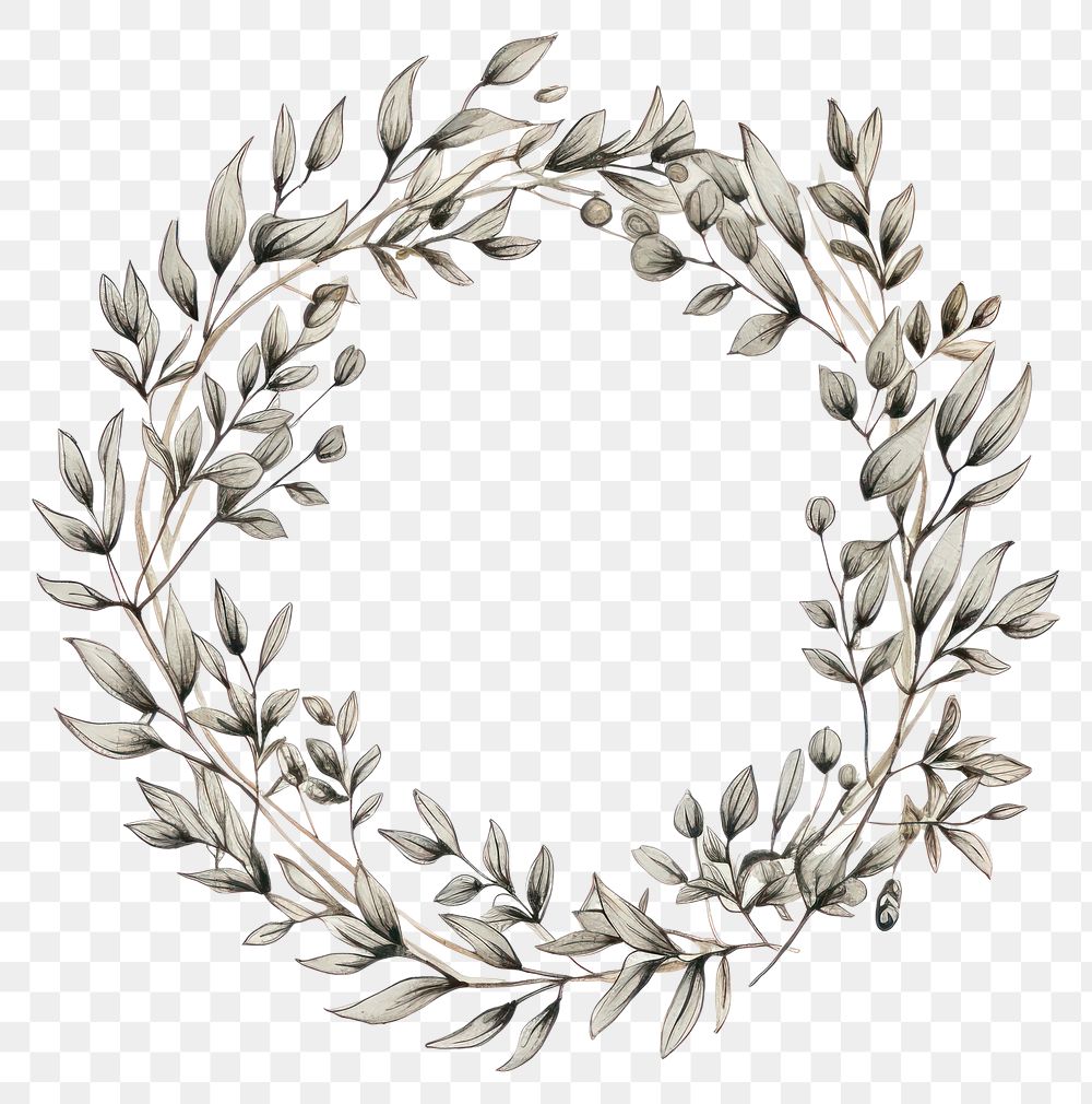 PNG Wreath pattern drawing  