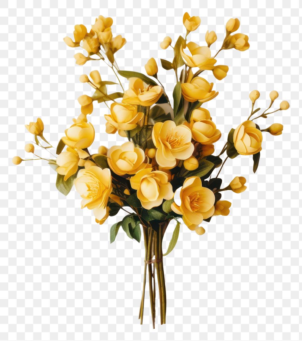 PNG Flower yellow petal plant. AI generated Image by rawpixel.