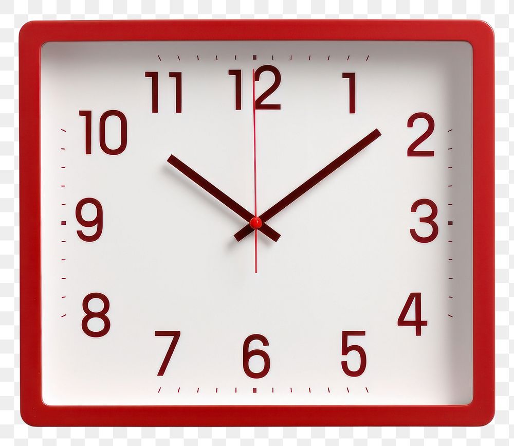 PNG Clock number white background digital clock. AI generated Image by rawpixel.