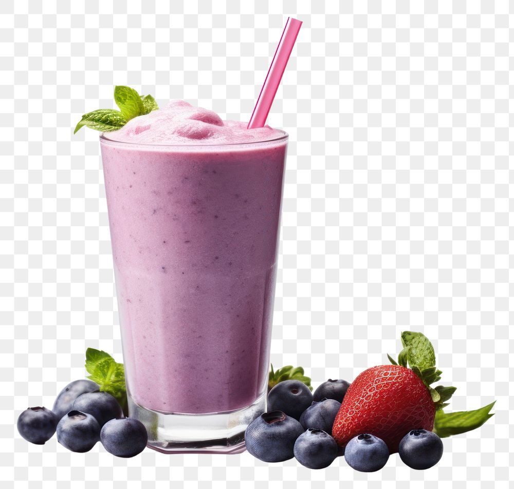 PNG Smoothie milkshake blueberry fruit. AI generated Image by rawpixel.