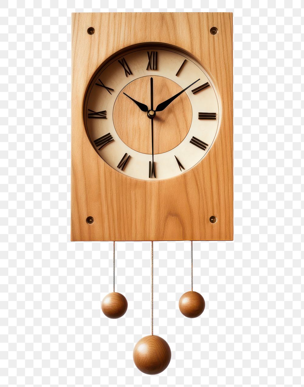 PNG Clock wood white background furniture. AI generated Image by rawpixel.