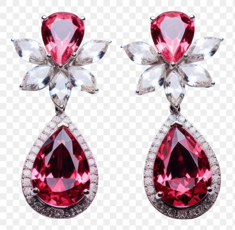 PNG Jewelry earring gemstone diamond. AI generated Image by rawpixel.