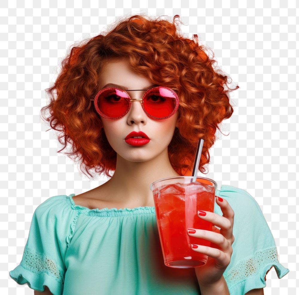 PNG Drink sunglasses portrait drinking. AI generated Image by rawpixel.