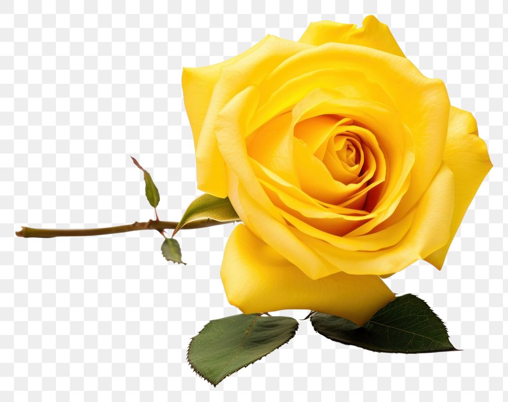 PNG Yellow rose flower petal plant. AI generated Image by rawpixel.
