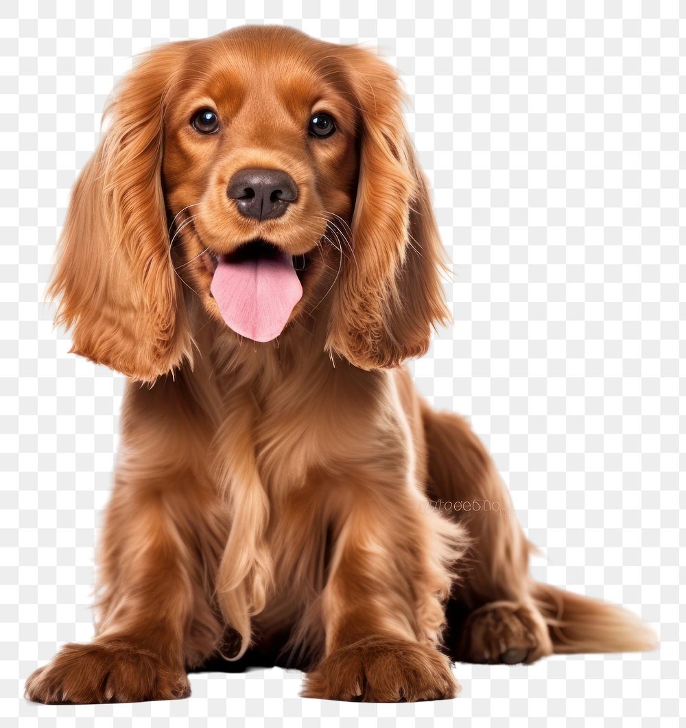PNG Spaniel pet dog mammal. AI generated Image by rawpixel.