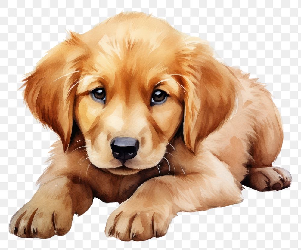 PNG Puppy retriever animal mammal. AI generated Image by rawpixel.