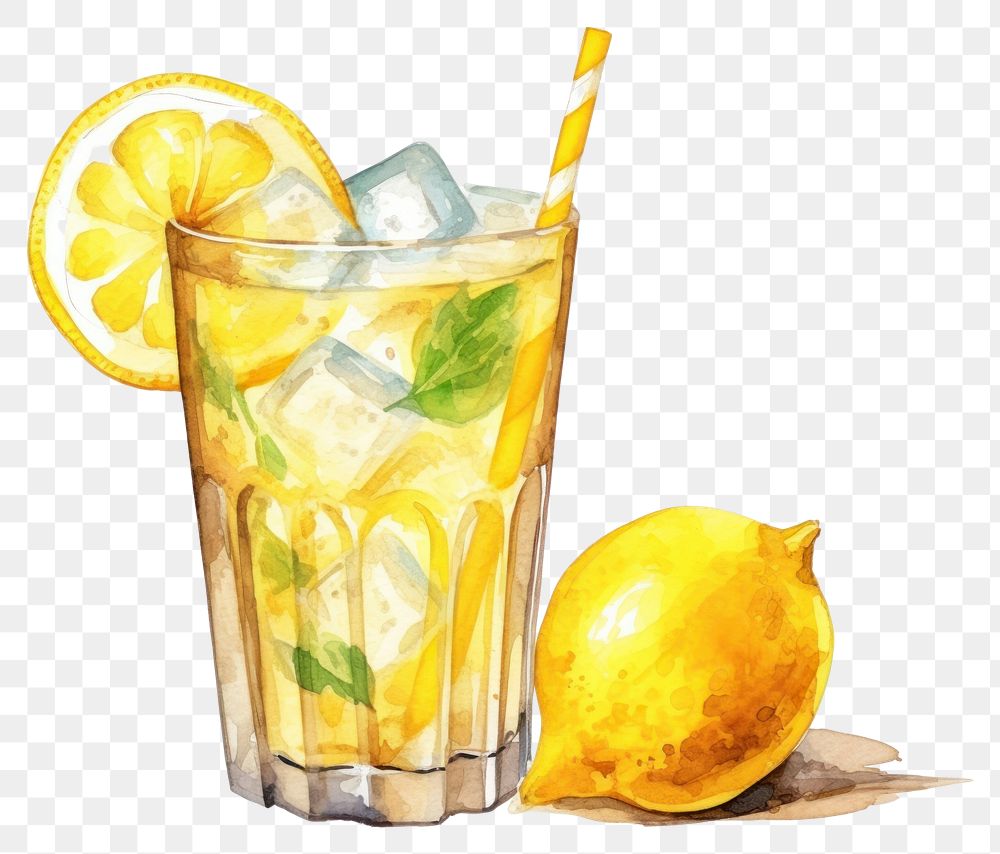 PNG Cocktail lemonade fruit drink. AI generated Image by rawpixel.