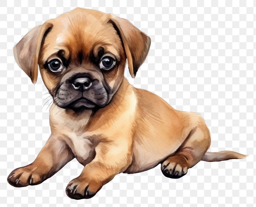 PNG Puppy pug mammal animal. AI generated Image by rawpixel.