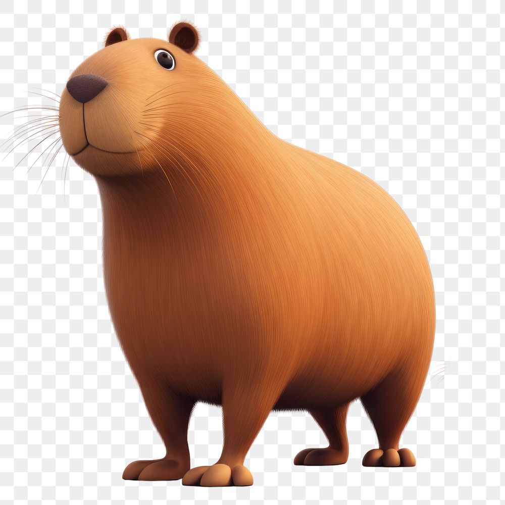 PNG Capybara cartoon mammal animal. AI generated Image by rawpixel.