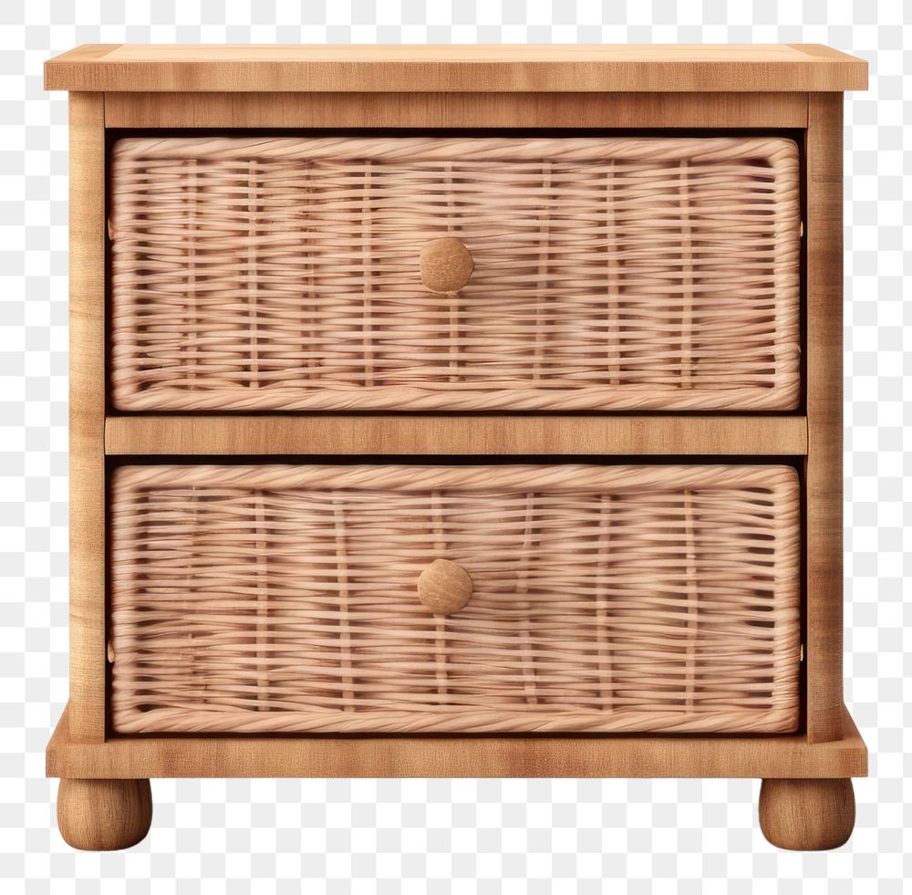 PNG Furniture cabinet drawer wicker. AI generated Image by rawpixel.