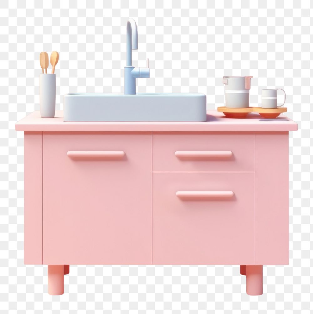 PNG Sink furniture sideboard dollhouse. AI generated Image by rawpixel.