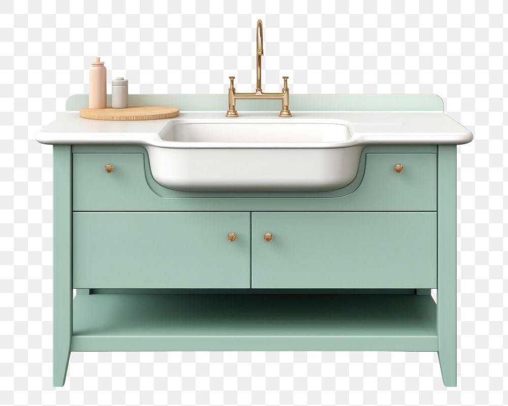 PNG Sink furniture white background countertop. AI generated Image by rawpixel.