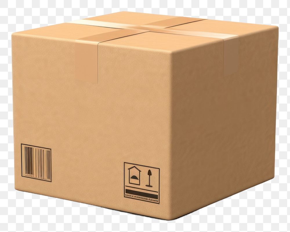 PNG Box cardboard carton white background. AI generated Image by rawpixel.