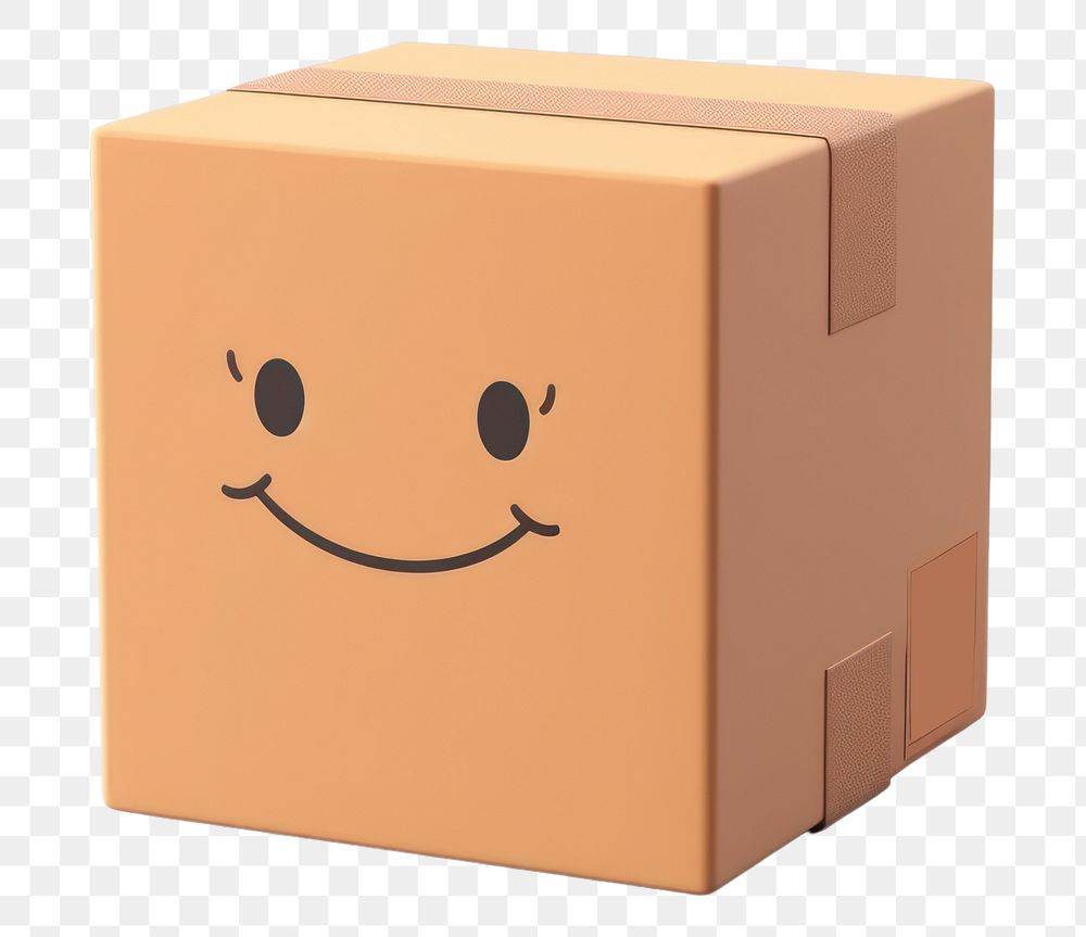 PNG Box cardboard carton anthropomorphic. AI generated Image by rawpixel.