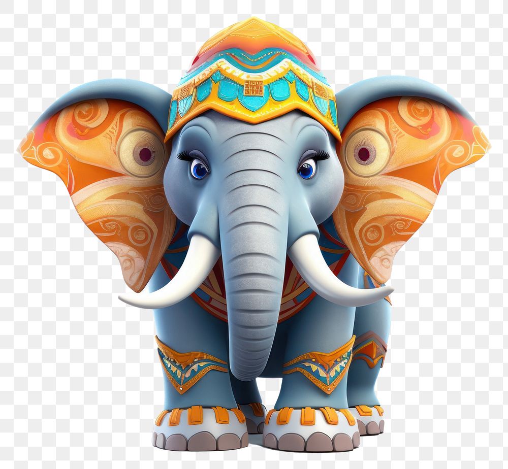 PNG Elephant wildlife cartoon mammal.