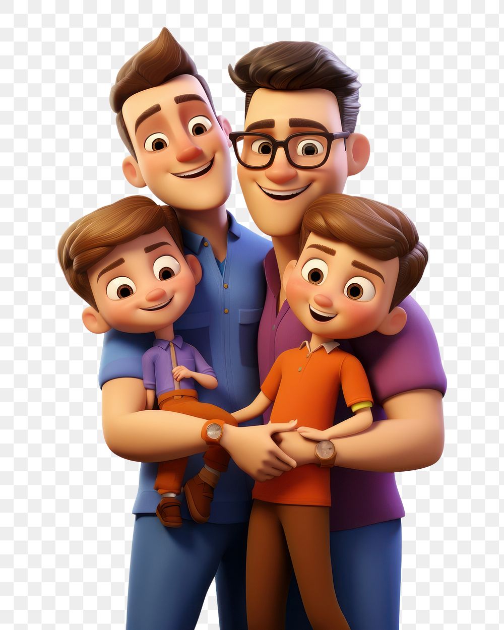 PNG Cartoon family adult white background. AI generated Image by rawpixel.