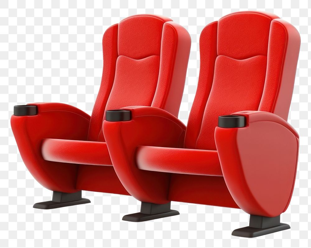 PNG Armchair seat red white background. AI generated Image by rawpixel.