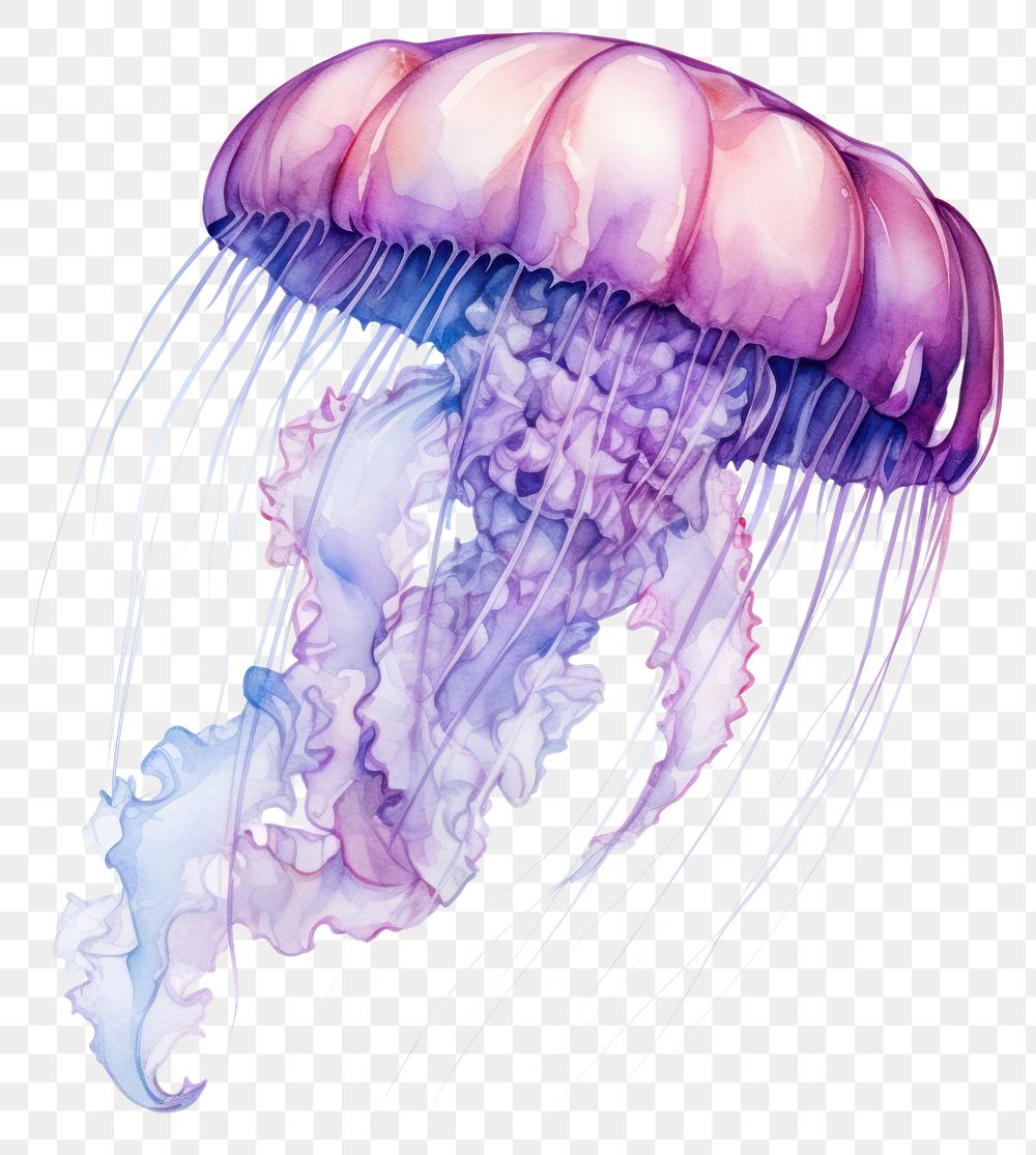 PNG Jellyfish invertebrate underwater tentacle. AI generated Image by rawpixel.