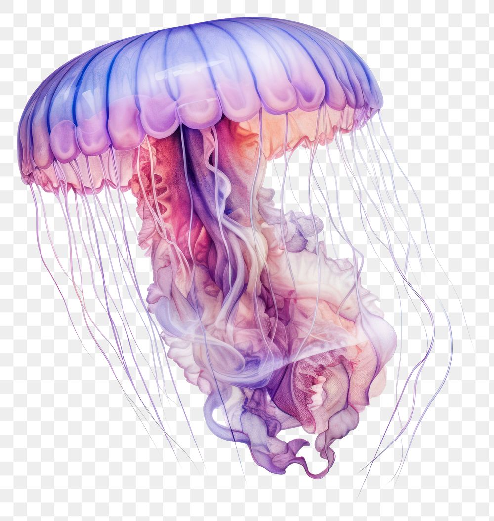 PNG Jellyfish animal invertebrate underwater. AI generated Image by rawpixel.
