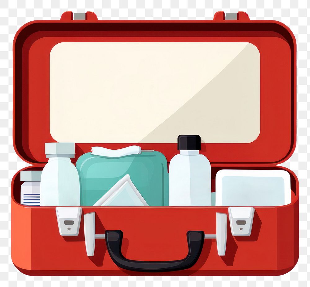 PNG First aid furniture suitcase luggage. AI generated Image by rawpixel.