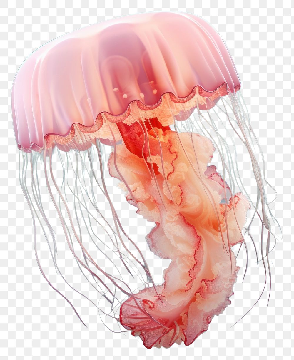 PNG Transparent jellyfish invertebrate underwater. AI generated Image by rawpixel.