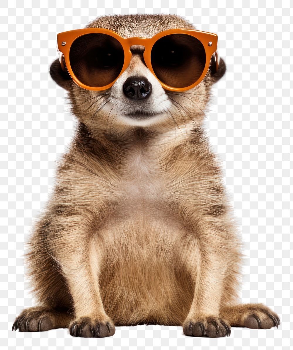 PNG Sunglasses animal meerkat mammal. AI generated Image by rawpixel.
