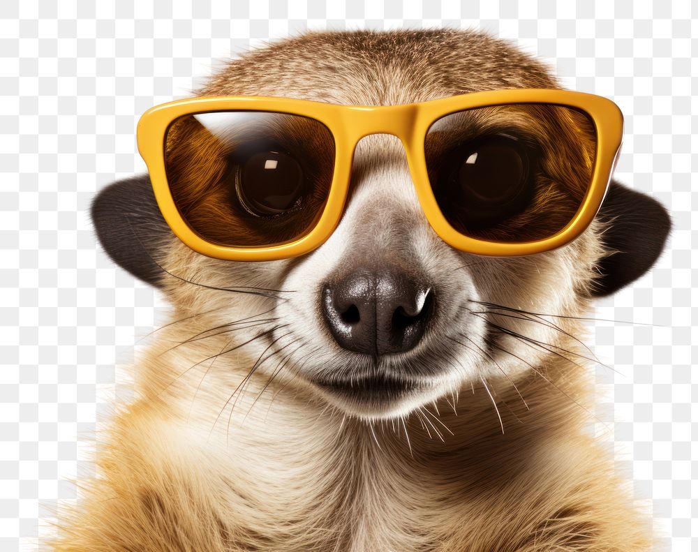 PNG Sunglasses animal wildlife meerkat. 