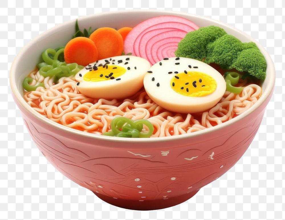 PNG Bowl ramen food meal. AI generated Image by rawpixel.